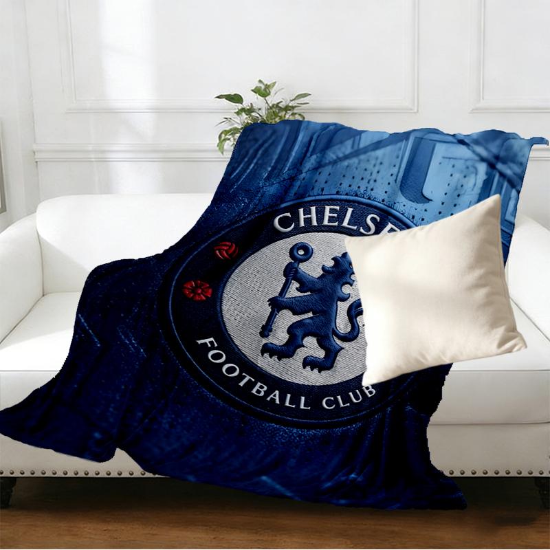 Плед Chelsea F.C. - Мягкий и Удобный, для Спальни, Путешествий, Дивана, Домашнего Декора - Подарок на День Рождения, Рождество для Друга