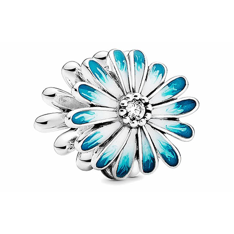 Pandora Daisy Shape Decoration 925 Silver Jewelry Accessories Women's Blue 798775C01