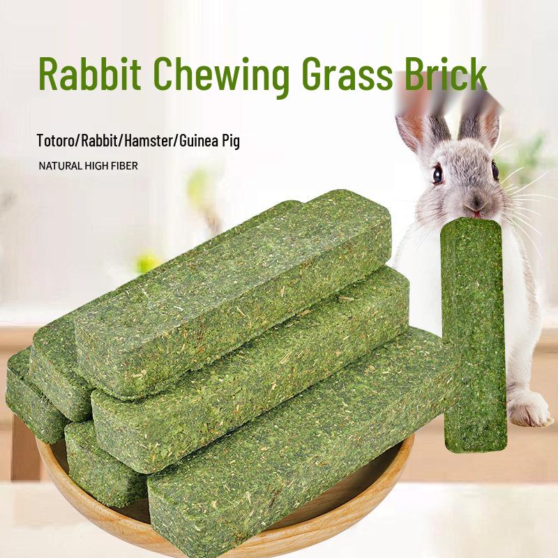 Alfalfa & Timothy Mixed Grass Brick for Rabbits, Guinea Pigs, Chinchillas - Perfect for Teeth Grinding