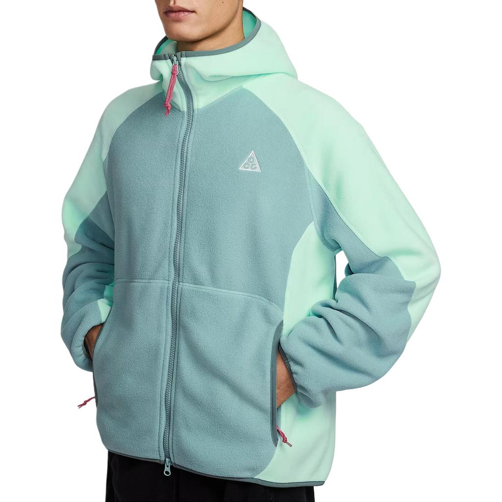 Nike Серия ACG Логотип Волк Дерево Флис на молнии с капюшоном Куртка с длинным рукавом Мужские Куртки HJ2461-353