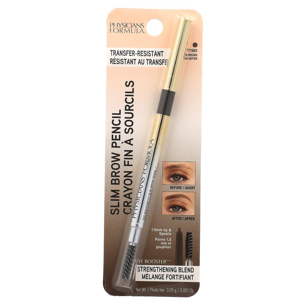 Physicians Formula Eye Booster, Тонкий карандаш для бровей, 1711880 Средне-коричневый, 0,05 г (0,001 унции)