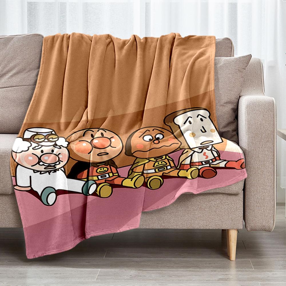 Anpanman Theme Printed Blanket - Perfect for Couch, Bed, Travel & Outdoor Use | Machine Washable, Cozy & Durable.
