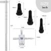 Съемник штока клапана Taller Tool, 5 шт. TR412, 5 шт. TR413, 5 шт. TR414 Короткий резиновый шток клапана Snap-In для шин, 4-сторонний съемник золотников клапана, Односторонняя шина
