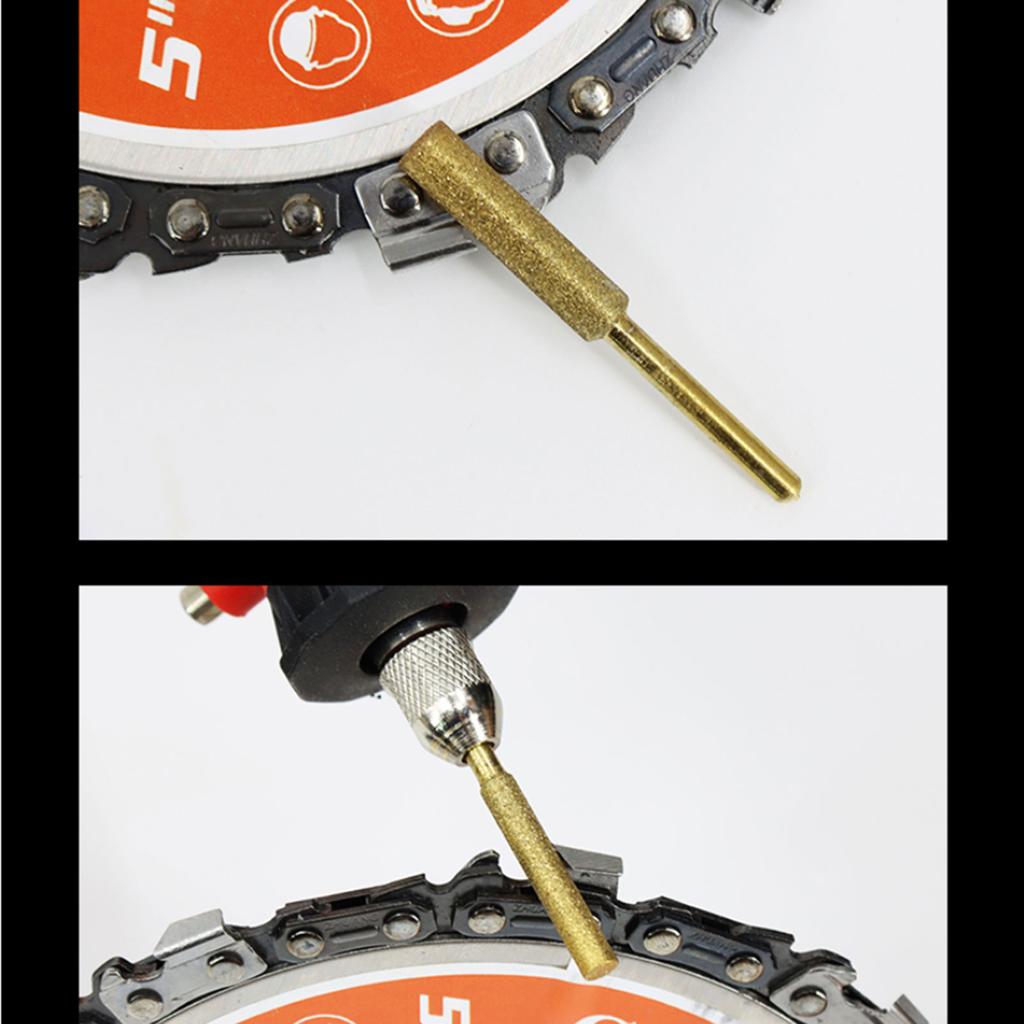 12шт насадки для бензопилы с титановым покрытием, алмазная точилка высокой твердости, напильник для электрической бензопилы