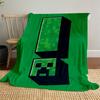1 шт. Фланелевое одеяло с дизайном в стиле игры Creeper Pixel - Мягкое теплое, 3D-печать, легкий плед для всех сезонов, для кемпинга, путешествий, кровати-080713