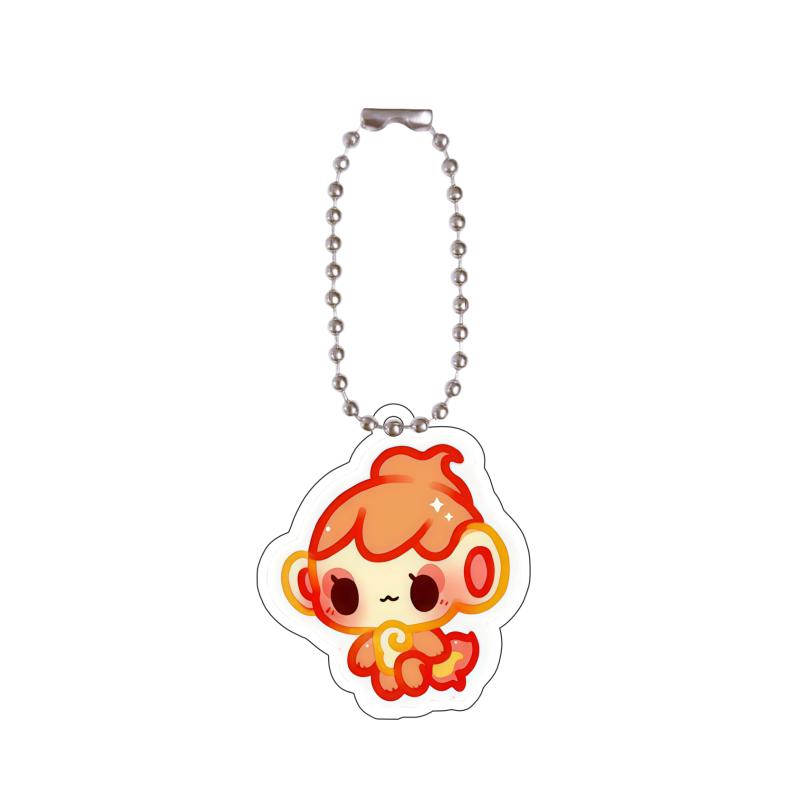 Акриловый брелок для ключей из аниме для Brionne, Алолан Мяут, Pumpkaboo, Chimchar, Espurr, Piplup, Q-версия, Самодельный акриловый брелок-подвеска