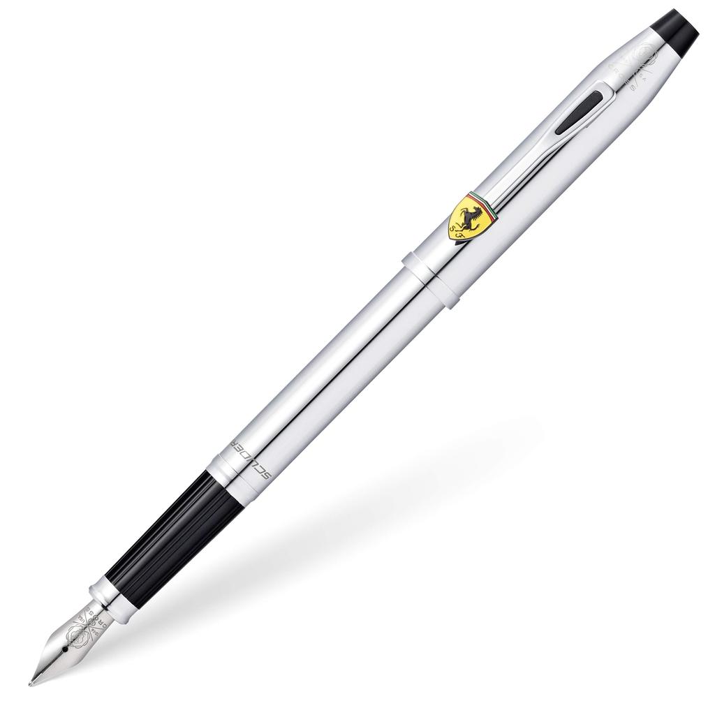 Перьевая ручка Cross F Fine Point Century 2 Four Scuderia Ferrari Polished Chrome, оригинальный импортный продукт FR0086-121FS, двойного назначения