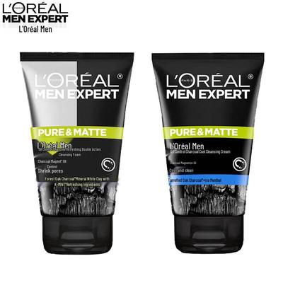 L'Oréal Мужской Гель для умывания с углем для контроля жирности, двойная упаковка