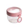 600ml Oatmeal Cup Visible Airtight Lid Thickened with Spoon Food Storage Portable Overnight Yogurt Milk