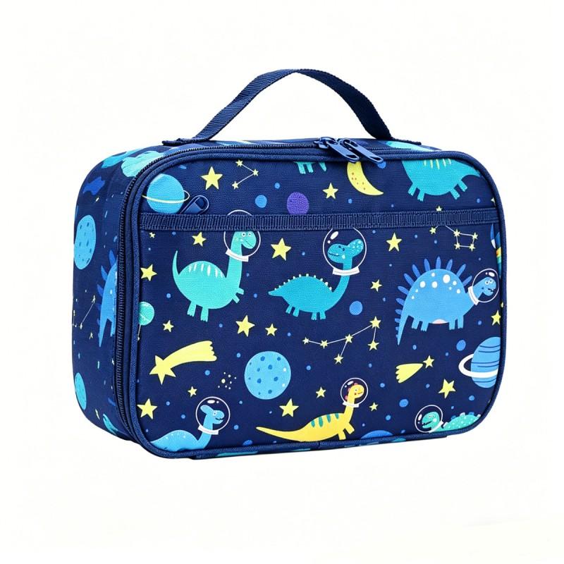 Kids Insulated Lunch Bag With Rocket Game Controller Print Portable Cooler School Picnic Outdoor Use