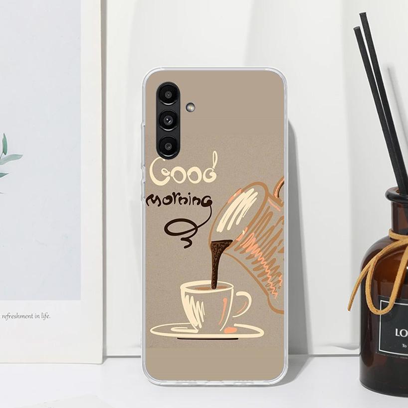Coffee Wine Cup Phone Case For Samsung Galaxy A15 A25 A35 A55 A14 A24 A34 A54 A13 A23 A33 A53 A12 A22 A32 A52 A05S A04S A03S