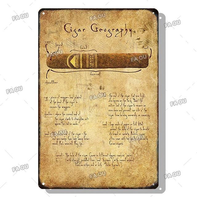 Сигары Винтажные металлические плакаты Виски Ретро жестяные вывески Бар Кафе Настенное искусство Декоративная табличка Современный дом Декор гостиной Эстетика