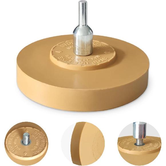 Decal Remover Eraser Wheel, 4 Inch Rubber Wheel Sticker Remover With Drill Adaptor, Vinyl Decal Remover, Adhesive Pin Stripe Removal Tool For Cars,