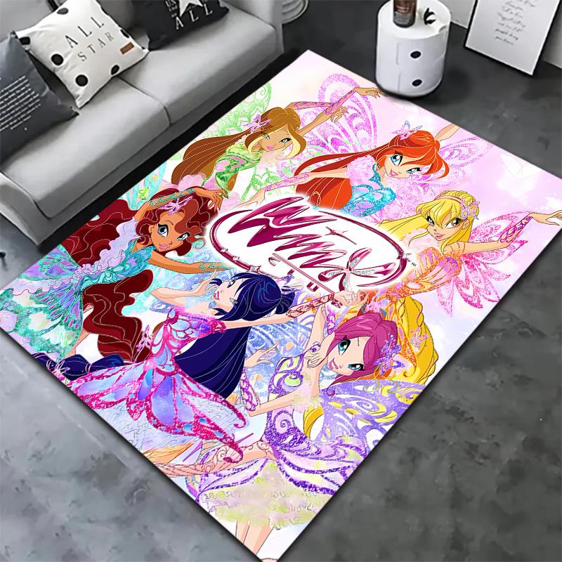Winx Club Carpet Rug For Living Room Bedroom Home Sofa Decoration Kids Play Nonslip Floor Mat