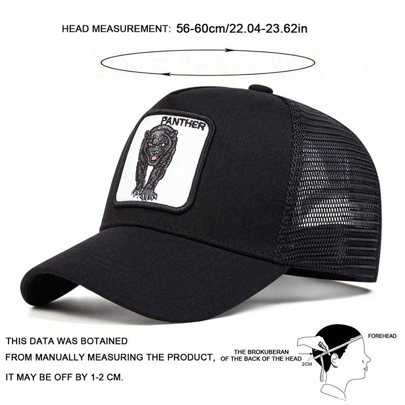 Модная кепка с вышивкой леопарда, регулируемая бейсболка из хлопка для улицы, сетчатые дышащие летние шляпы, солнцезащитные кепки
