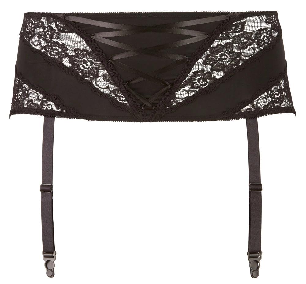 Cottelli CURVES - Sexy Garter Belt with Lace Inserts 3XL