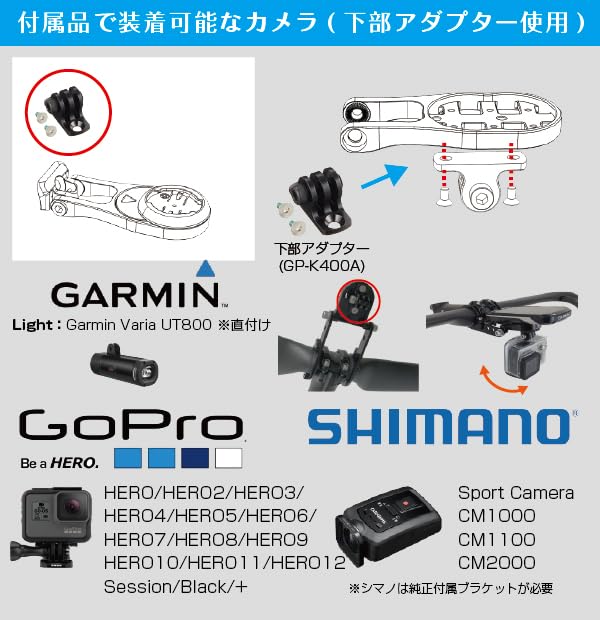 Крепление Trek SLR Type Combo с 14 Совместимо с и GoPro HERO [RekMount] (Мадоне Gen7) Только ручка (Совместимые бренды) [TREK5W+GP] Garmin,