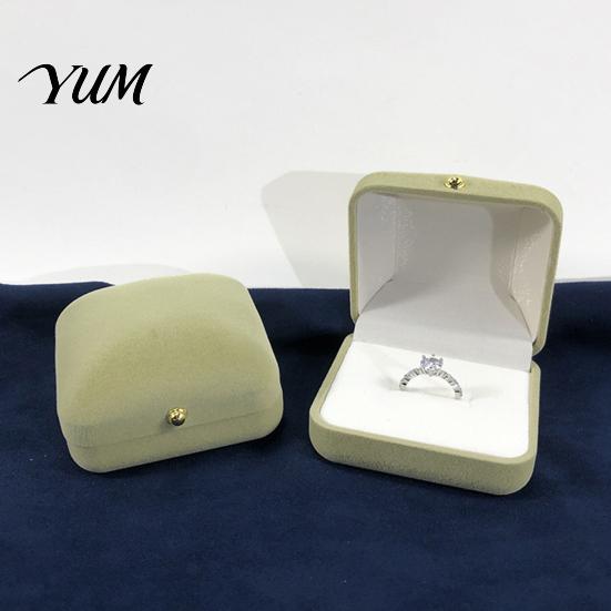 Jewelry Display Case for Home Pearl Velvet Box, Anti-Scratch Lining Organizer with Golden Metal Wedding Engagement Gift Box Buckle, Decorative Storage