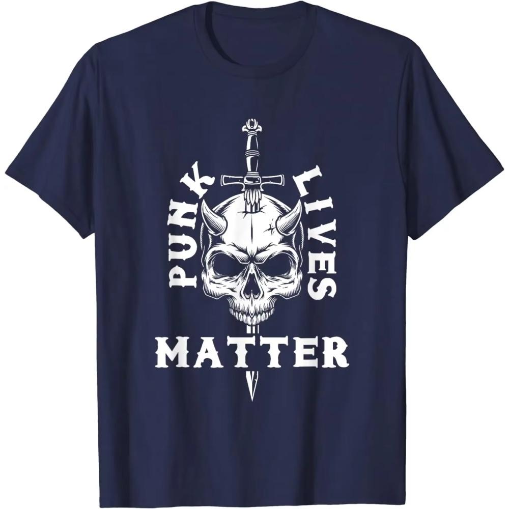 Punk Skull Skeleton Rock Music Aesthetic Subculture Rocker T-Shirt