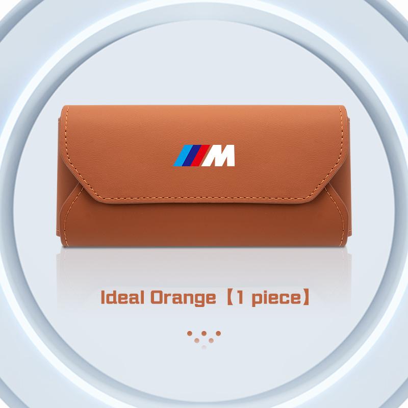 Leather Car Sunglasses Holder Glasses Case For BMW M M6 M2 M3 F32 E53 E60 E90 E91 E92 E93 F01 F30 G80 Visor Eyeglass Storage Box FVLBG1