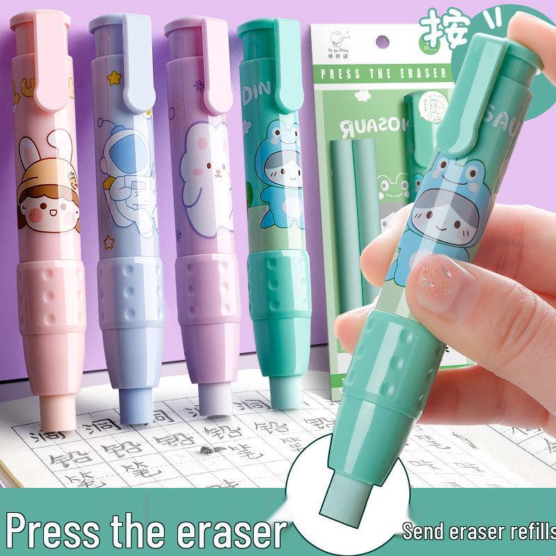 Cartoon Creative Retractable Eraser Refills for First Graders