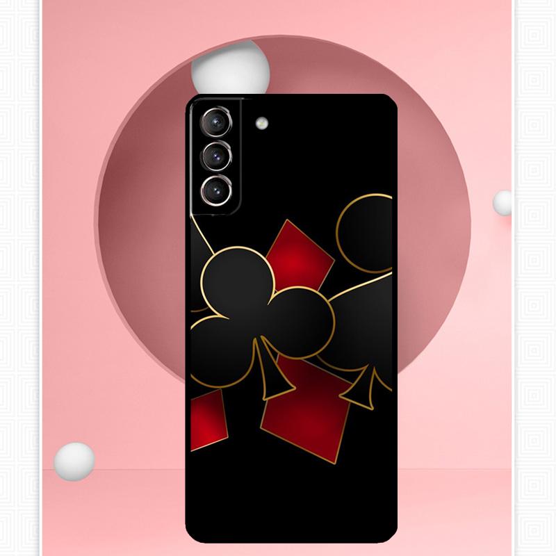 Poker Playing Card Case For Samsung Galaxy S25 Ultra S20 S21 S22 S23 S24 Plus S9 S10 S24 FE S25 FE Cover Funda