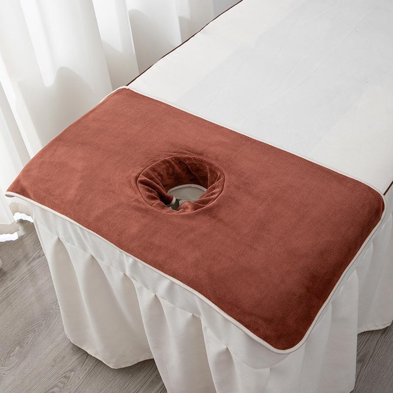 40x80cm/90x190cm Thickened Beauty SPA Massage Table Planking Face Towel with Hole Bed Bandana/Sheet