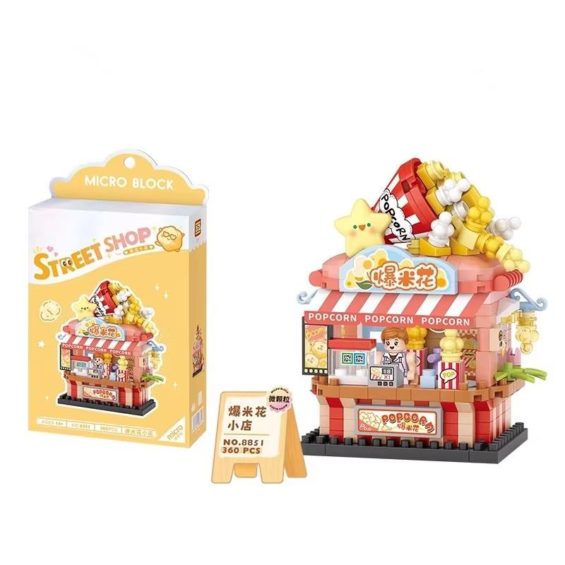 Loz New Building Blocks City View Scene Coffee Shop Store Architectures Model Assembly Toy Christmas Gift For Children