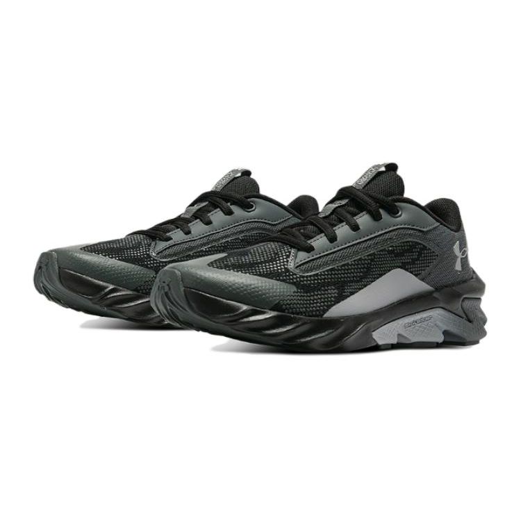 Under Armour Boys' Charged Scramjet 4 Running Shoes Pitch Grey Black 3024208-100
