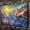 Mermaid Art Oil Painting Print On Canvas Modern Home Decor The Little Mermaid Framed Without
