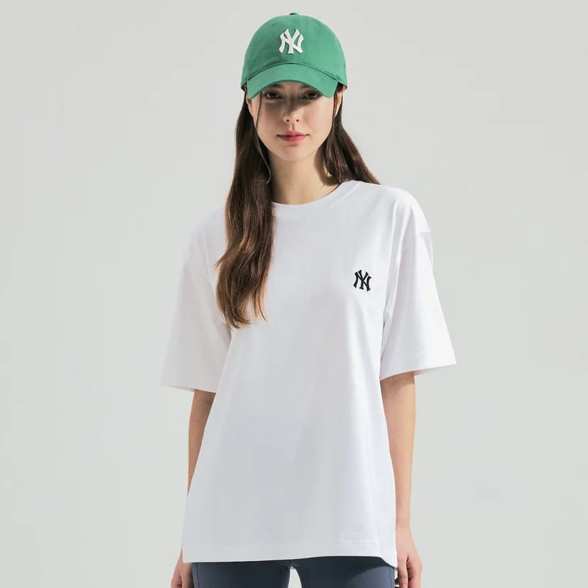 MLB New York Yankees SS24 T Shirt Unisex Cream 3ATSB1143-50CRS