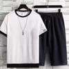 Summer Casual Sports Suit Men's Ice Silk Short-sleeved T-shirt Shorts