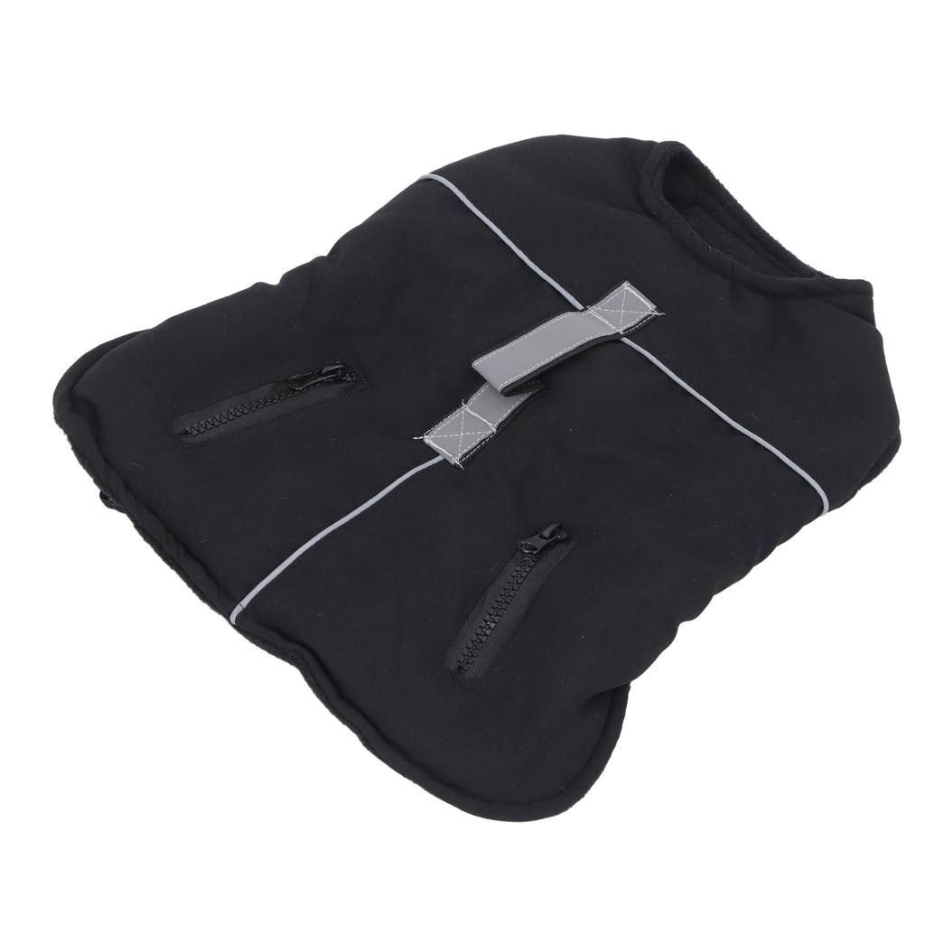 Собачья куртка Водостойкая собачья флисовая куртка Теплый собачий жилет для холодной погоды со светоотражающими полосами для