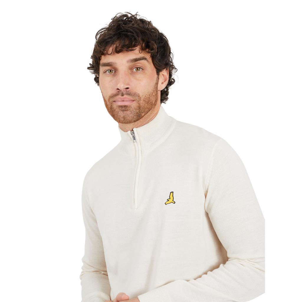 Brave Soul Mens Ribbed Funnel Neck Jumper