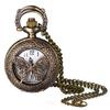 Pocket Watch Skeleton Antique Butterfly Analog Waterproof Pocket Watch Pendant Necklace Chain Bronze Fashion Accessory Display