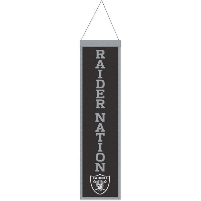 Bannière - WINCRAFT - NFL Teams SLOGAN - Las Vegas Raiders - 80x20cm - 70% laine, 30% polyester
