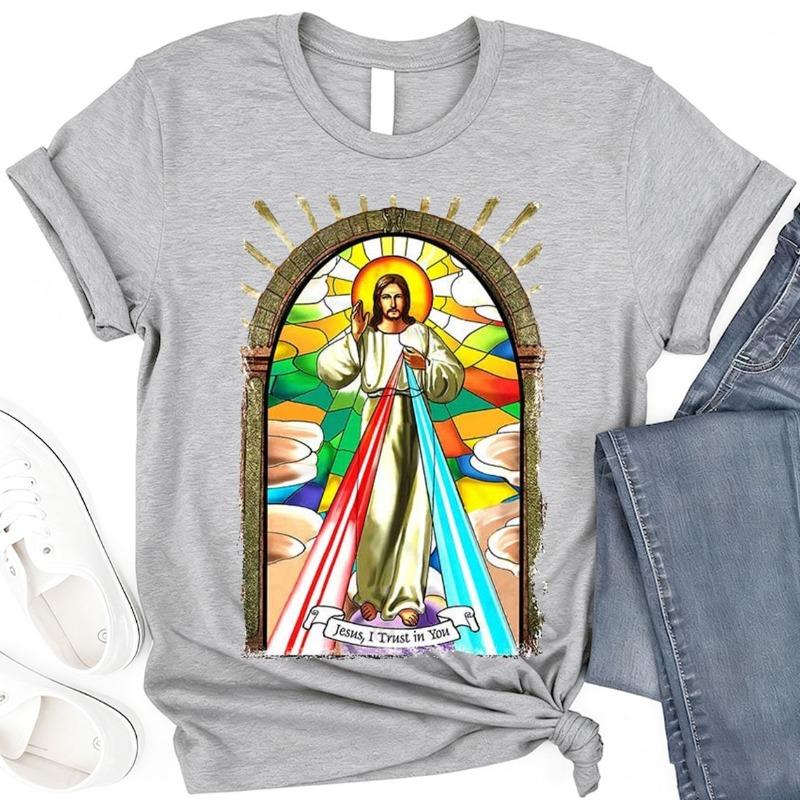 Jesus Trust in You Cotton The Passion of Christ Meme Gift Funny Vintage Style Christmas Aesthetic Unisex Gamer Cult Movie Music