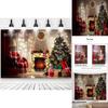 Christmas Fireplace Backdrop Flag With Vibrant Polyester Material For Festive Gathering