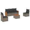VidaXL Salon de Jardin avec Coussins 6 pcs, Canapés de Patio, Ensemble de Meubles, Mobilier de Terrasse Extérieur, Gris 3259939