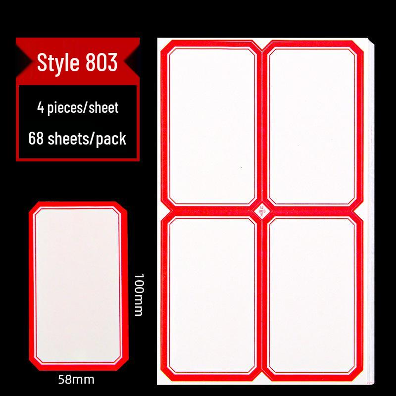 Офисные самоклеящиеся ценники с рукописной надписью - 68 листов, бумажные наклейки с легко отделяемой основой.