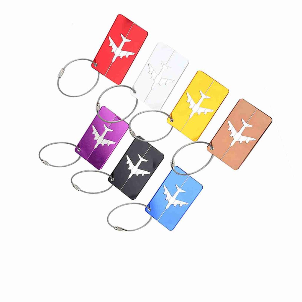 7 шт./компл. Бирки для дорожного багажа из алюминиевого сплава, идентификационные бирки, дорожные этикетки, аксессуары