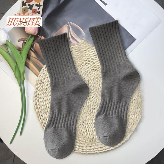 1 пара носков унисекс, однотонная трикотажная средняя трубка, защита лодыжки, противоскользящая, теплая, без запаха, впитывает пот, спортивные носки для взрослых на четыре сезона