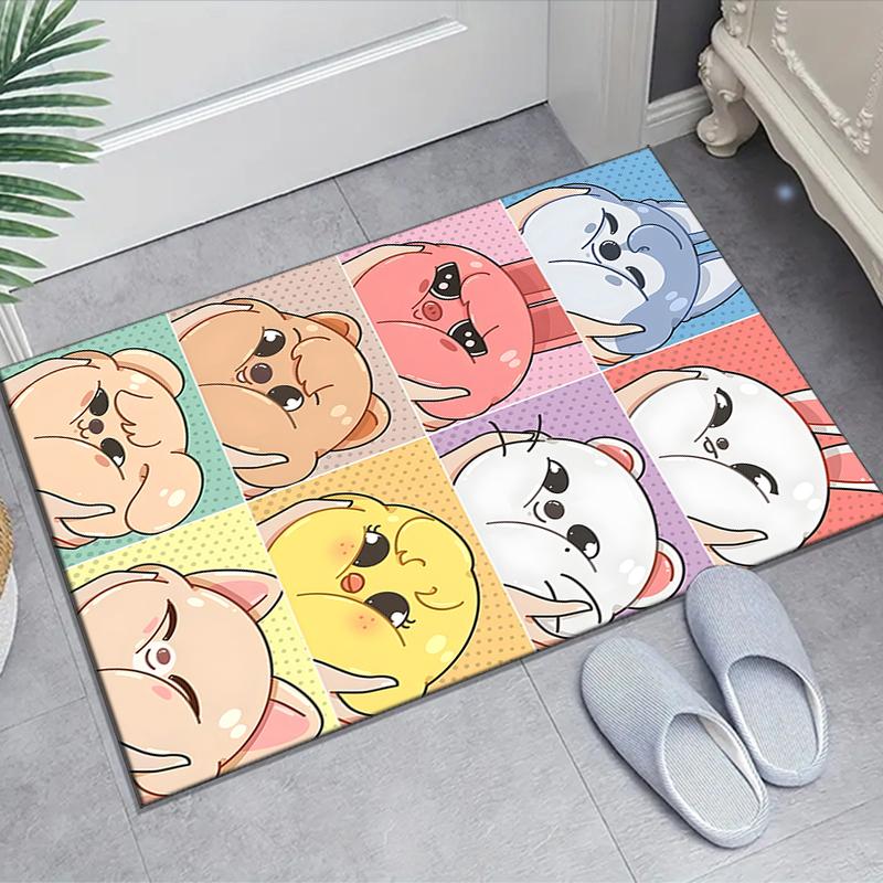 1pc Kpop Team1 Design Area Rug - Non-Slip, Soft & Cozy Floor Mat for Living Room, Bedroom, Office - Indoor/Outdoor Decorative Carpet