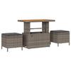 Canapés de Jardin de 10 Pièces avec Coussins Gris Poly Rattan Acacia 3361863