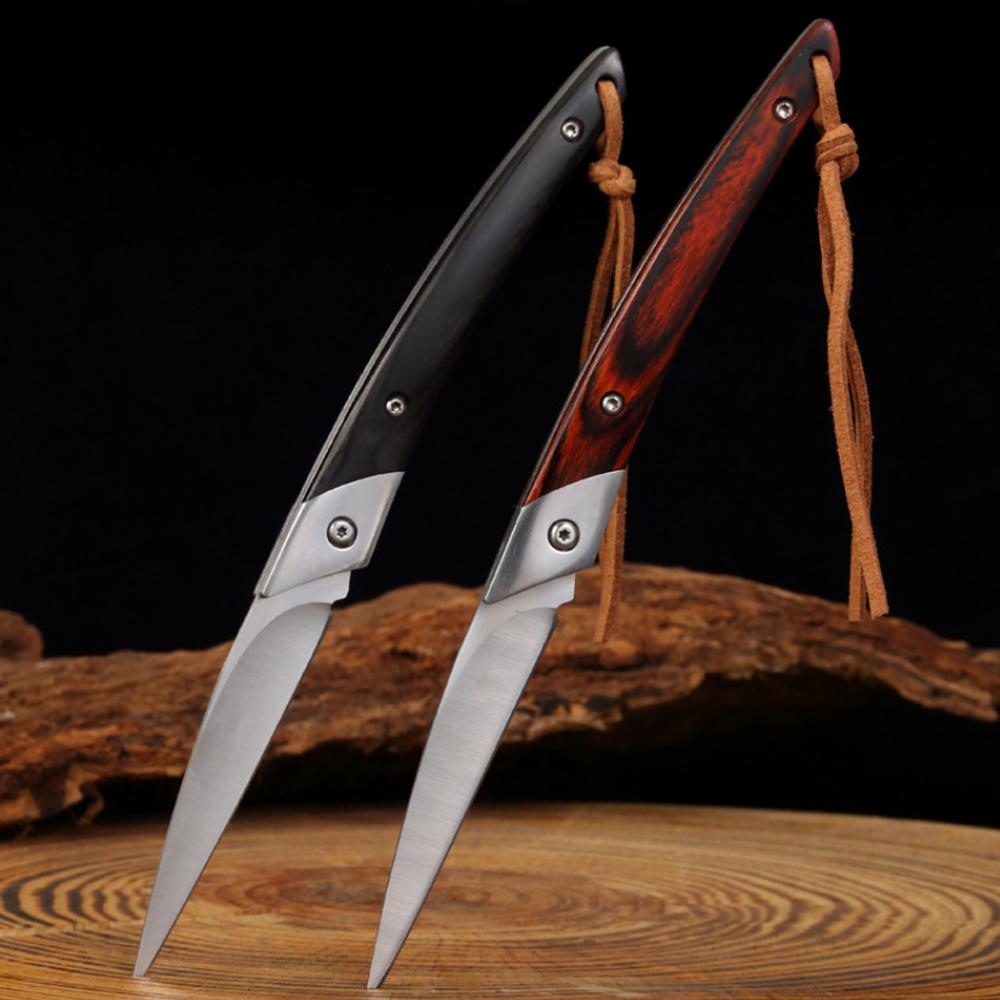 D2 Steel Folding Knife Outdoor Utility Survival Tactical Knife High Hardness Japanese Kitchen Fruit Carving Cutter