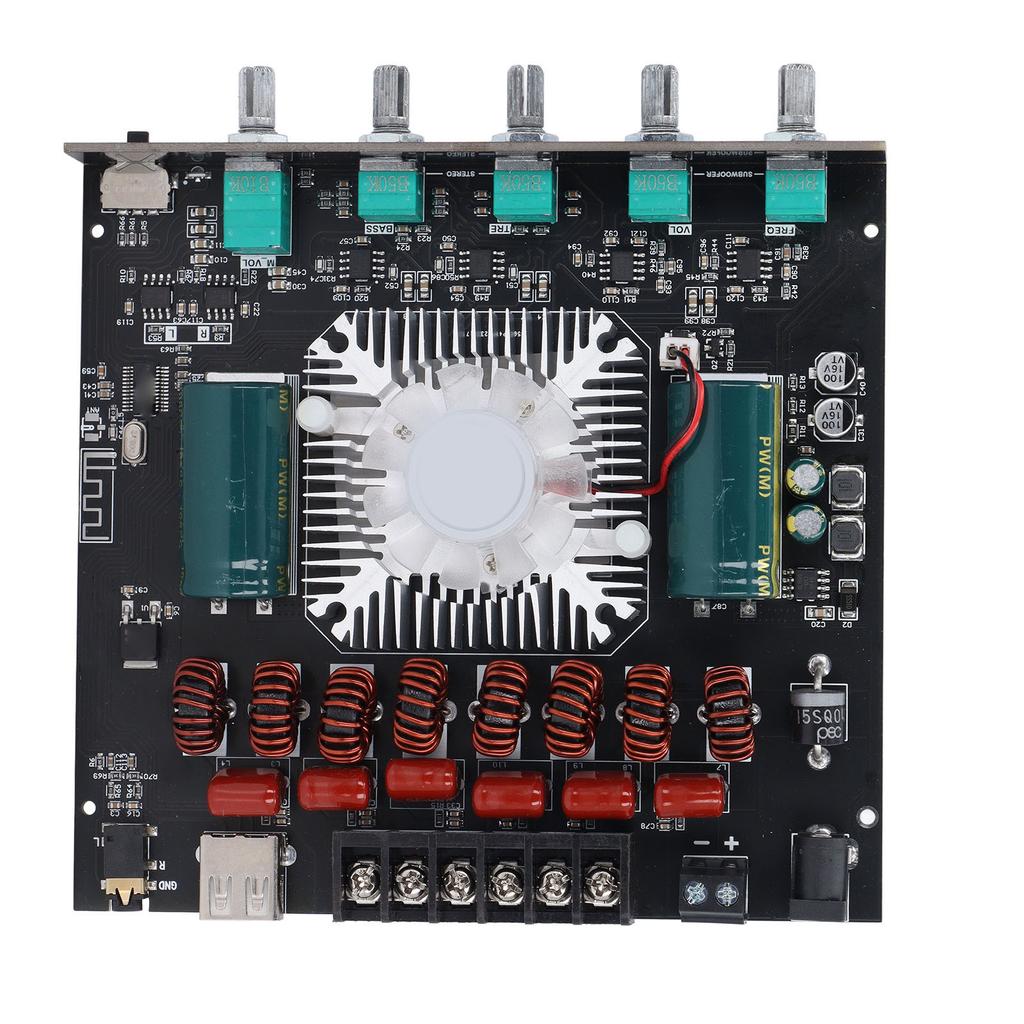 ZK AS21 Bluetooth Amplifier Board Dual Channel TPA3255 Chip 220Wx2 Plus 350W Sound Power Amplifier Module 16‑38V