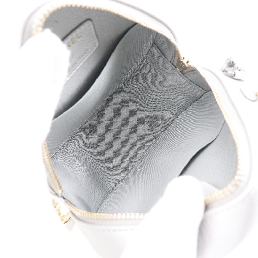 CHANEL chanel 19 Shoulder Bag AP0945 Chain clutch Silver Calfskin Women Used