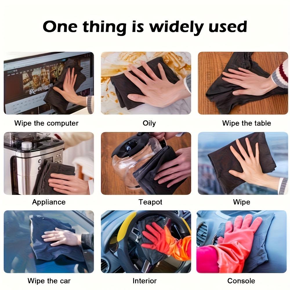 10pcs Magic Glass Cleaning Cloths - Thickened Microfiber Wipes, Suitable for Windows, Mirrors, Cars, and Kitchen Bathroom Surfaces, Practical Design