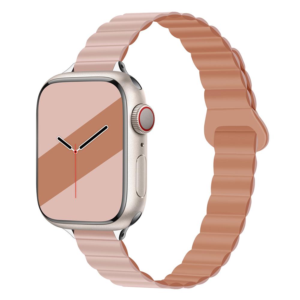 Женский тонкий силиконовый ремешок с магнитной застежкой для Apple Watch S11 10 46/42 мм 45 мм 44 мм Тонкие ремешки 38 мм 40 мм 41 мм Браслет iWatch SE 9 8 7 6