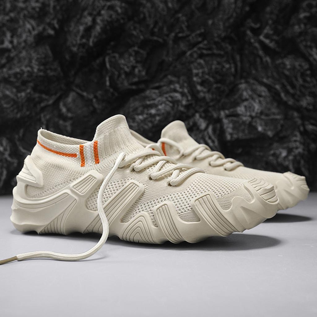 Men's Shoes New Casual Shoes Octopus Flying Woven Shoes Socks Shoes One Pedal Lazy Shoes Platform Fashion Sports Shoes